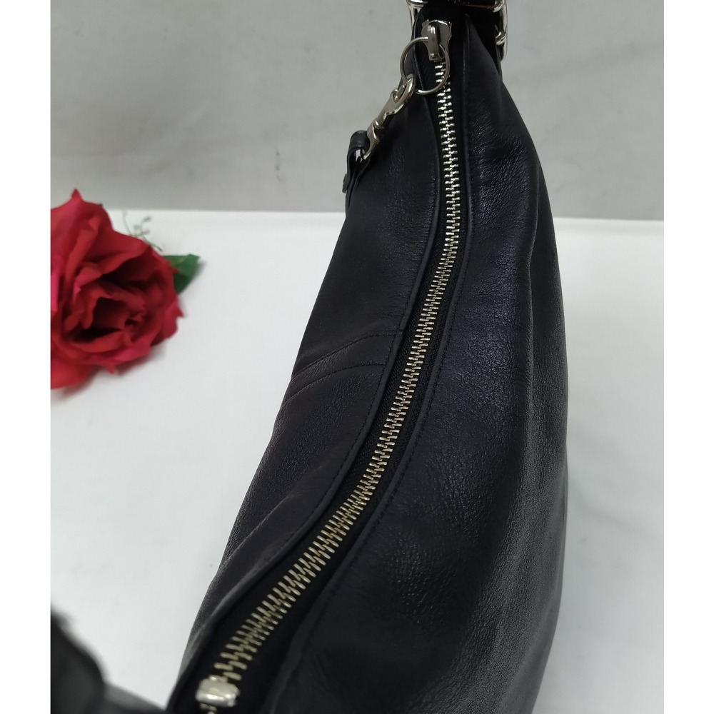 Coach Black Leather Zipper Closure Crossbody Shoulder Bag - Vintage - Picture 9 of 16